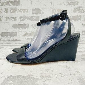 Nordstrom Black and Clear Wedge Sandals